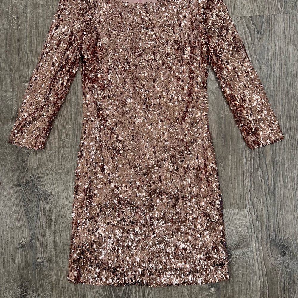 Rose Gold Sequin Dress